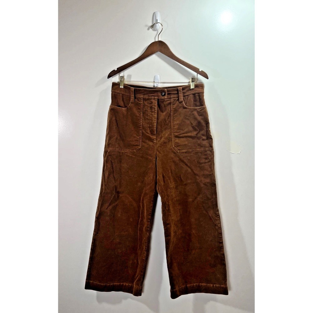 Boden Corduroy Pants Womens M 8R Wide Leg Preppy Academia Classic Grandpacore